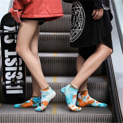 China New Summer Custom Made Anti-skid Style Fashionable Multi Color Printed Non Slip Breathable Comfortable Women's Athletic Socks for sale