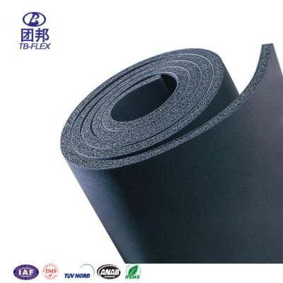 China HVAC System Black Rubber Foam Self Adhesive Heat Insulation Sheet Foam Heat Insulation for sale