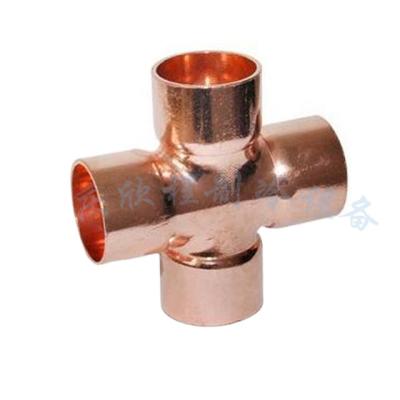 China Connect Tube 5/8inch Factory Price Connecting Tube AC ​​Parts Fit 4 Way Pipe Fitting Copper Tee Cross for sale