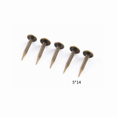 China For Shoes Antique Gold Stud Head With Screw Feet Tapping Nail For Shoes For Furniture for sale