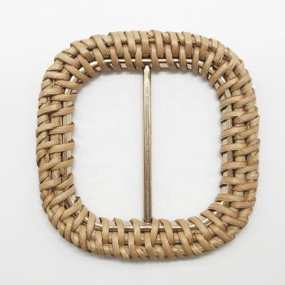 China For Customized Handmade Bamboo/Rattan Sandals Decorated Metal Buckle Belt Accessory For Shoes For Belt For Bags for sale