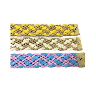 China For Shoes Muti-color Different Width Twisted PU Rope Weave Belt Braided Strap For Shoes Making for sale