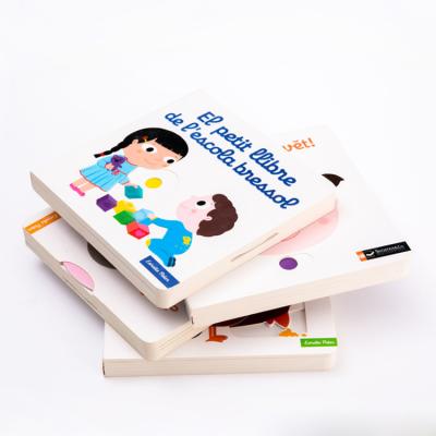 China paper & Custom cardboard board book printing professional printing and production of children's books and learning cards for infants for sale