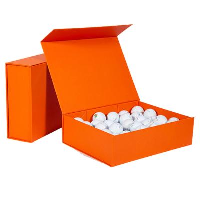 China Handmade Original Design Elegant Festival Box Birthday Gift Boxes Folding Orange Box for sale