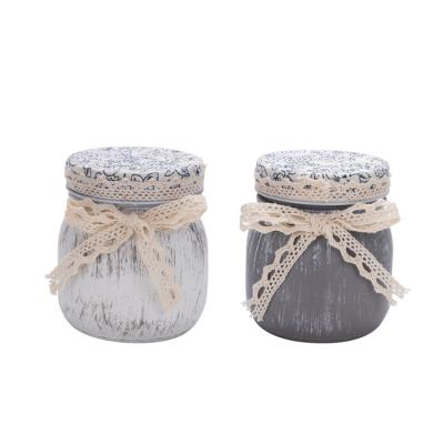 China High Quality Handmade Soy Bulk Wax Vase Scented Valentine's Day Gifts Lace Scented Candle for sale