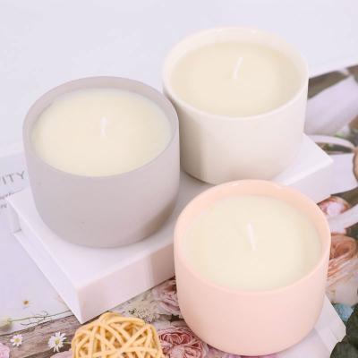 China Romantic Natural Decorations Packaging & Home wholesale aromatherapy luxury handmade organic matte ceramic jar vegan delivery decoration scented candle for sale