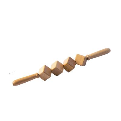 China Chinese Anti Body Massager Supply Natural Beech Wood Massager Roller for sale