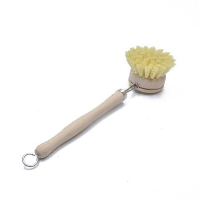 China Long Handle Environmental Bamboo Pot Brush Squeegee Quality And Quantity Assured for sale