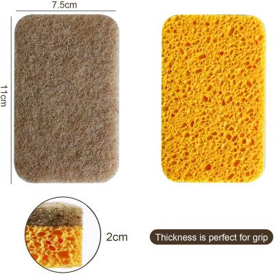 China Viable Natural Sisal and Wood Pulp Cotton Sponge for Dishes Sponge Dish Wash Cloth for Kitchen for sale