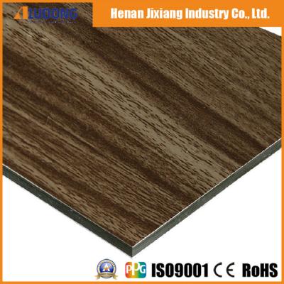 China Nano PVDF Coated 3mm Fireproof Wooden Aluminum Composite Panel for sale