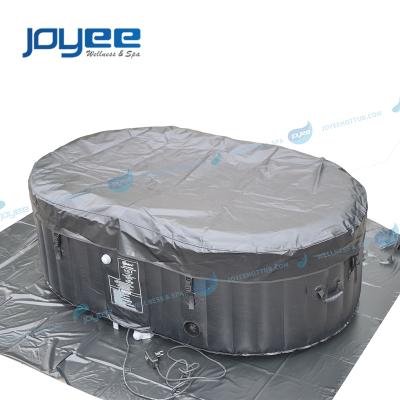 China JOYEE Modern Portable Foldable Small Round Oval Freestanding Outdoor Inflatable Soft Inflate Outdoor Hot Tub Spa 2 Person Whirlpool for sale