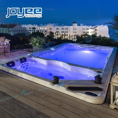 China Wholesale Modern Balboa Luxury Outdoor Endless Garden JOYEE Hot Tub Used Outdoor Bath Spa With Spa Cover for sale