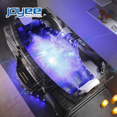 China Whirlpool Bathtub with JOYEE Colorful Led Step European Style Waterfall Whirlpool Bathtub Elder Kids Easy Walk In Spa Tub for sale