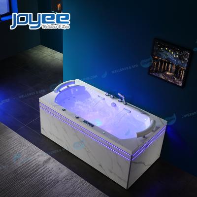 China JOYEE Hot Selling Three Side Three Side 2 Person Massage Whirlpool Spa Modern Indoor Bathtub with 3 Sides ERC and 2 Pcs Strip Skirt Light for sale