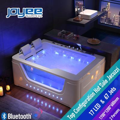 China JOYEE 2 People High Configuration Hot Tub Whirlpool Function Jacuzzi Skirt High Quality Bathtub Hot Sale Indoor Three Side Massage Hot Tub for sale