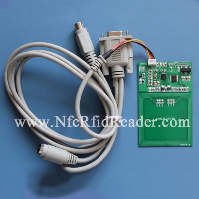 Cina Modulo Mifare1k/4k UART Rs232 CR8021E del lettore ISO14443A/di ISO15693 13.56Mhz RFID in vendita