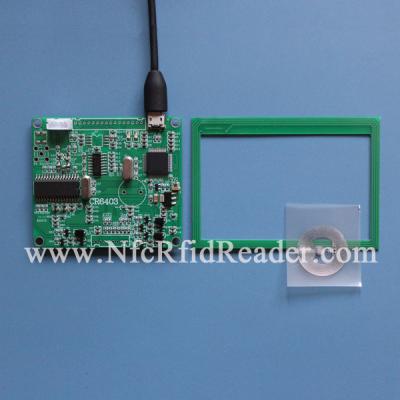 China Mifare Desfire High Frequency RFID Reader , Contactless RFID NFC Reader Module for sale