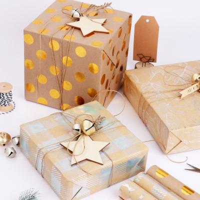 China Waterproof Brown Printed Gift Wrapping Paper Wrapping Paper For Flowers Printing Wrapping for sale