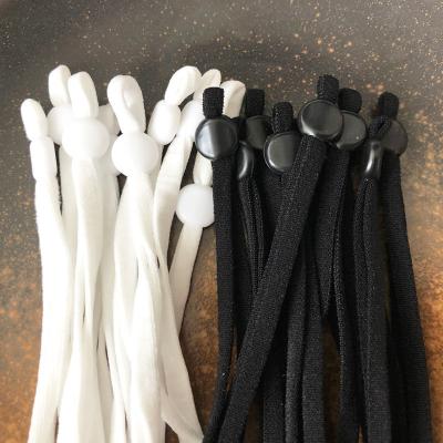 China Hot Selling Elastic Elastic Bands Adjustable Ear Rope Loop Rubber Bands Ties Supplement With Silicone Loop Head Rubber Beads for sale