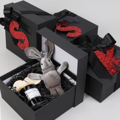 China Recycled Black Materials Storage Cardboard Box For Flower Gift Packaging for sale