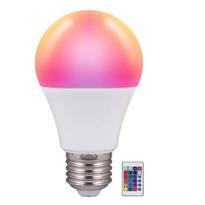 China Residential Remote Control E27 B22 7W RGB Colorful Led Bulb LED Smart Lighting for sale