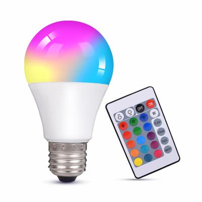 China 10W RGB Residential Floodlight IR Remote Control E27 16 Color Changing RGB Magic Light Lamp Led Bulb for sale