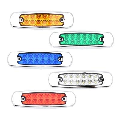 China Universal ABS 24V LED Truck Turn Signal Warning Light Car Bus Trailer Van Caravan Boat Side Marker Lamp for sale