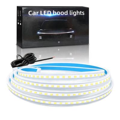 China Car Hood Light Universal 12V Car Hood Led Strip Light Single Color Daytime Running Atmosphere DRL Decorative Light for sale