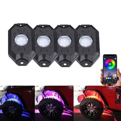 China Decoration Car Accessories RGB Car Underframe Lights APP 12V Car Bottom Light For Truck ATV UTV Offroad LED Decorative Light for sale