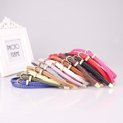 China Fashion.Casual.Business Factory Wholesale Braided Leather Belt Fashion Garment Pin Buckle Braided Leather Belt for sale