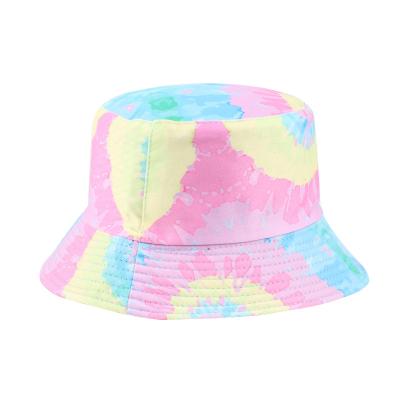 China Character Wholesale Fashion Bucket Hats Tie Dye Designer Casual Bucket Hats For Men And Women for sale