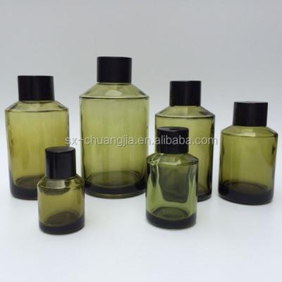 China Tea Green Cosmetic Cosmetic Series Rose Water Essential Oil Glass Bottle for sale