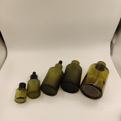 China New Design Luxury Serum Packaging Skin Glass Plastic Bottle Set Olive Oil Packing Bottle for sale