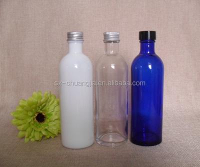 China Cosmetic Cosmetic Flask 200ml Cobalt Blue Rose Water Glass Bottle for sale