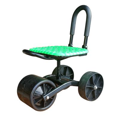 China Suitable Easily Assembled For Farm Garden Work Bench Seat Adjustment Movable Garden Cart Garden Working Plastic Bearing Seat for sale