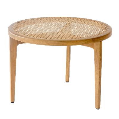 China Japanese style simple rattan woven natural solid wood tea table for sale