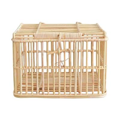 China Bathroom Japanese Style Rattan Woven Storage Basket Storage Sundries Cloth Finished Storage Box With Lid for sale