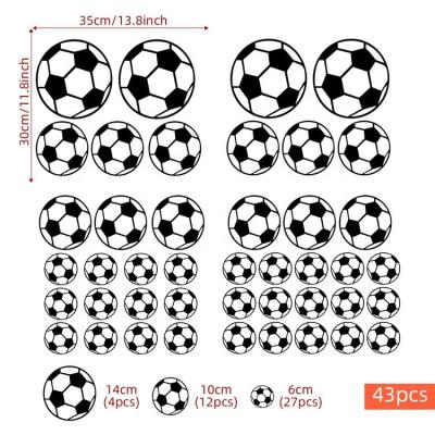 China Home Decorative Wall Sticker Amazon Wall Sticker Hot Selling Custom Football Decal Pattern For Kids Living Bedroom Home Decoration for sale