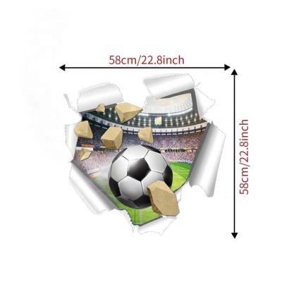 China Hot Selling Home Decorative Wall Sticker 3d Wall Stickers Football Decorations Home Sticker Wall Custom Design PVC For Kids Room for sale