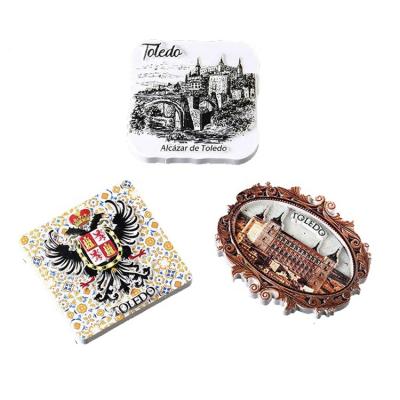 China Popular Decoration+fridge Home Decoration Building Resin 3D Customized Souvenir Tourist Toledo Fridge Magnet for sale