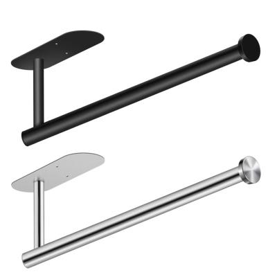 China Best Cheap Viable Selling Black Hanging Paper Towel Rack Wall Mount Paper Towel Holder Under Cabinet Racks for sale