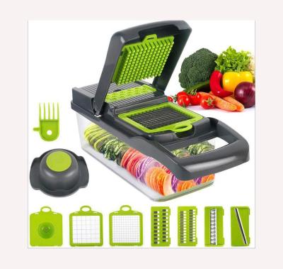 China Vegetable Chopper Vegetable Cutter Food Chopper Kitchen Instruments Best Selling Egg Slicer Viable Lemon Slicer Vegetable Slicer With Container for sale