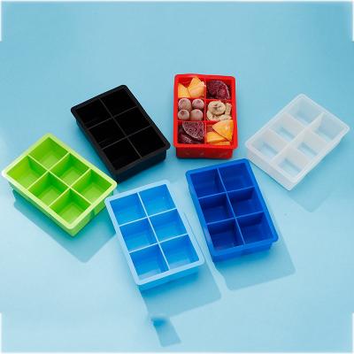 China 2023 Summer New Product Viable Old Fashioned Product Kitchen Instrument Silicone Ice Cube Tray Mold Large Ice Cube Mold For Cocktails for sale