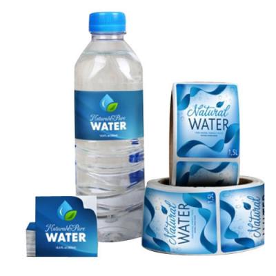 China High Quality Waterproof PVC Sticker Waterproof Self Adhesive Water Bottle Custom Brands for sale