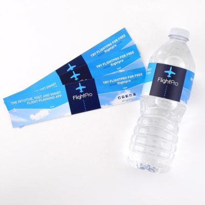 China Waterproof Self Adhesive Custom Clear Stickers Transparent Labels Roll Up Private Bottled Water Waterproof Label for sale