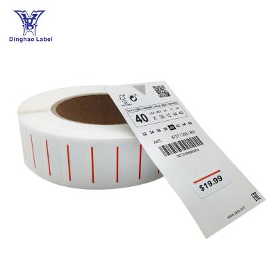 China Factory Price Eco-friendly Color Garment Sticker Clothing Tag Custom Piggyback Peel Off Stickers for sale