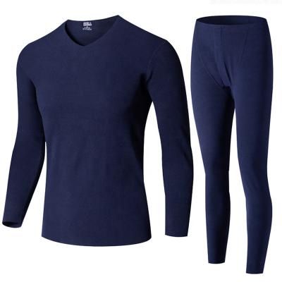 China Custom made high quality men's long johns seamless polyester thermal underwear winter thermal set ultra soft top and bottom for sale