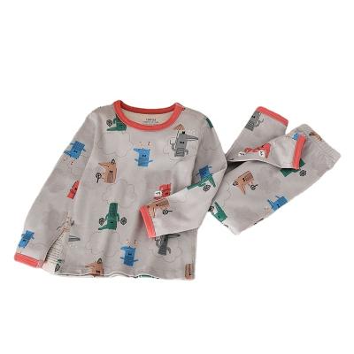 China Updraft Personalized Good Quality Kids Boys Home Wear Pajamas Autumn Winter Pajamas With Cartoon Crocodile Designs for sale