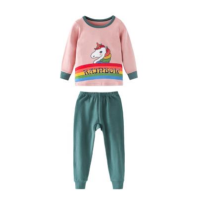 China OEM Winter Cotton Kids Thermal O-collar Sleepwear Warm Suit Clothes Baby Boy Girls Set Pajamas Long Johns Thermal Underwear for sale