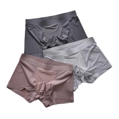 China Antibacterial High Quality Mens Ice Silk Nylon Seamless Male Boxer Shorts Mens Underwear Boxer Unit 4XL 5XL Available for sale